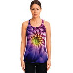 Chrysanthemum Flower Print Women's Racerback Tank Top