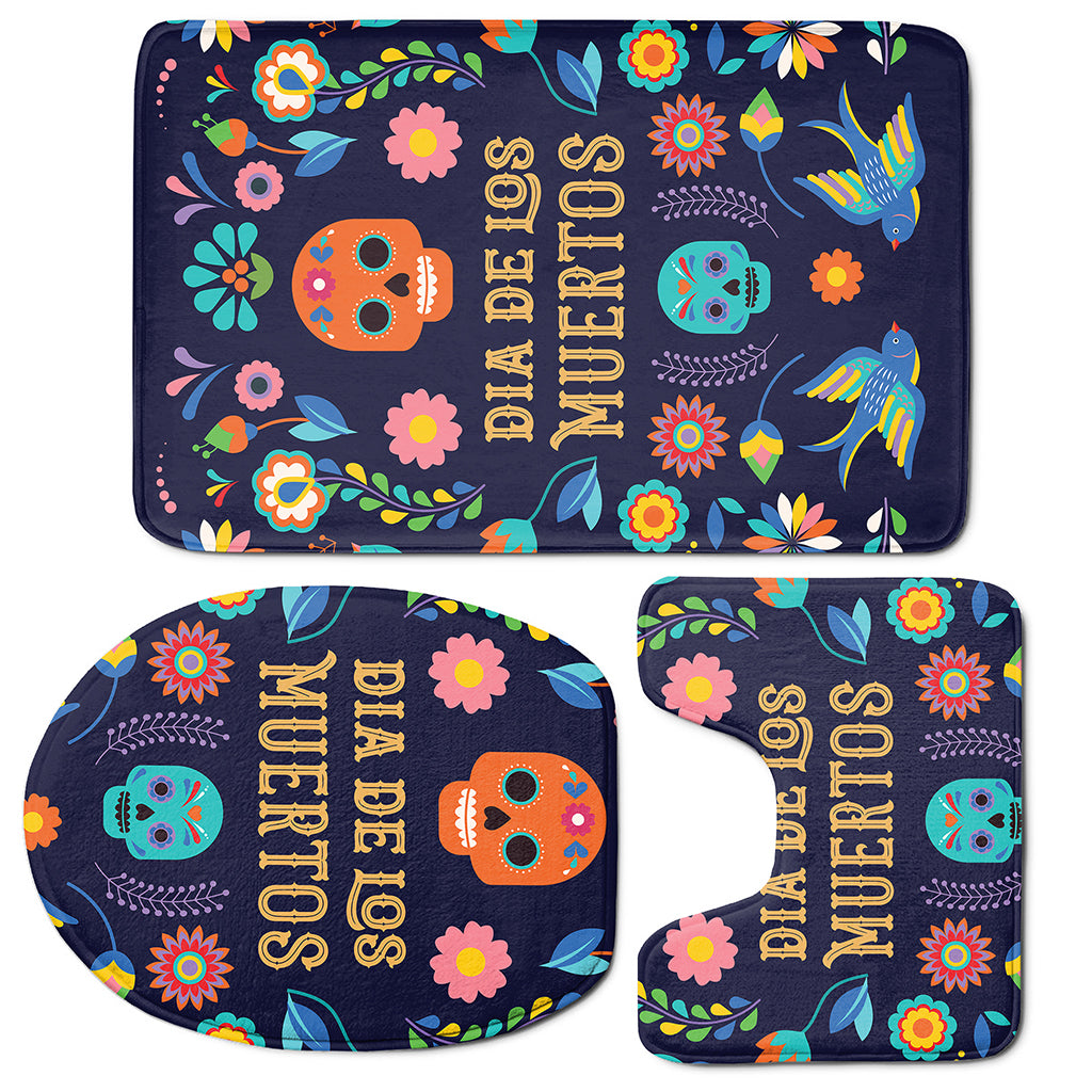 Cinco de Mayo Day Of The Dead Print 3 Piece Bath Mat Set