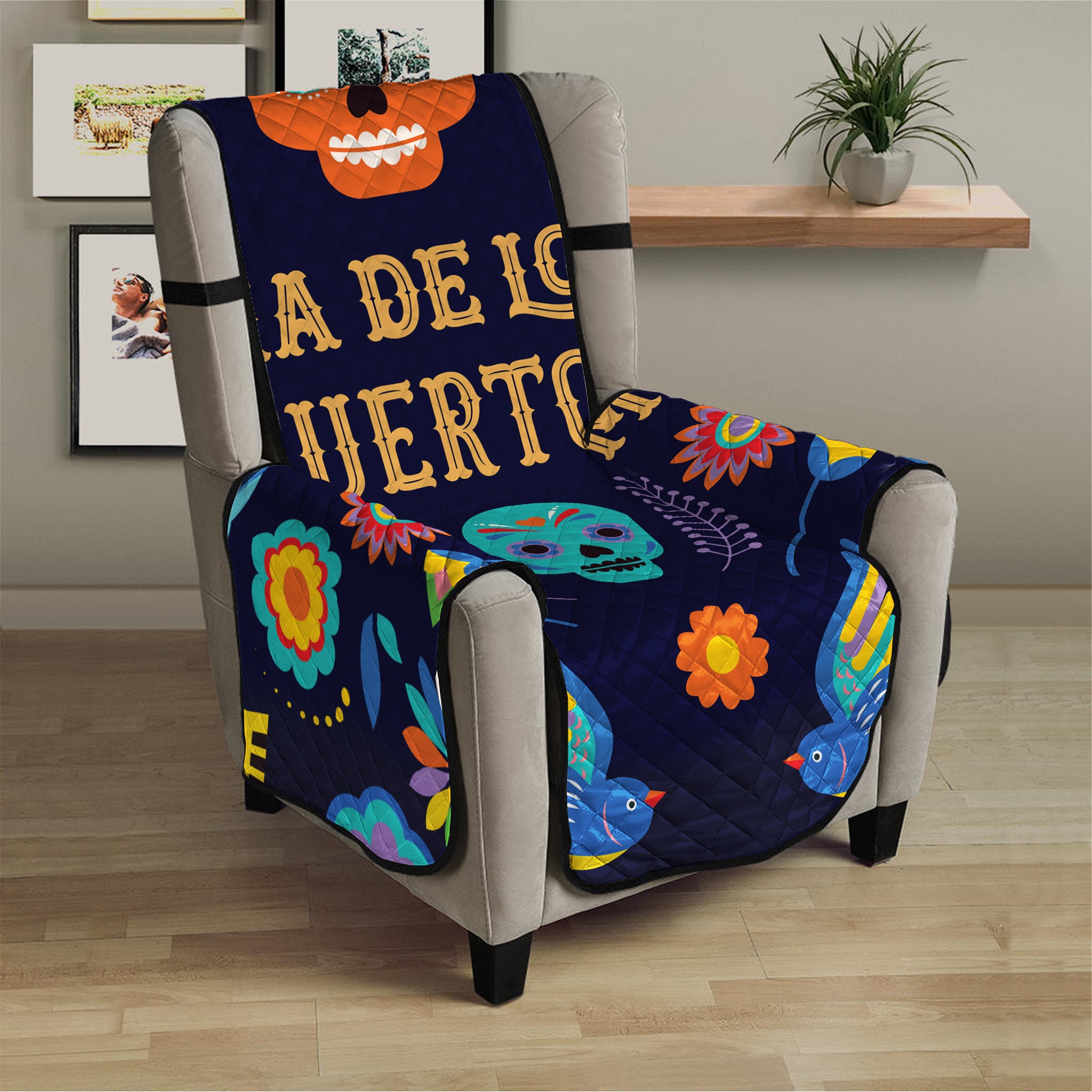 Cinco de Mayo Day Of The Dead Print Armchair Protector