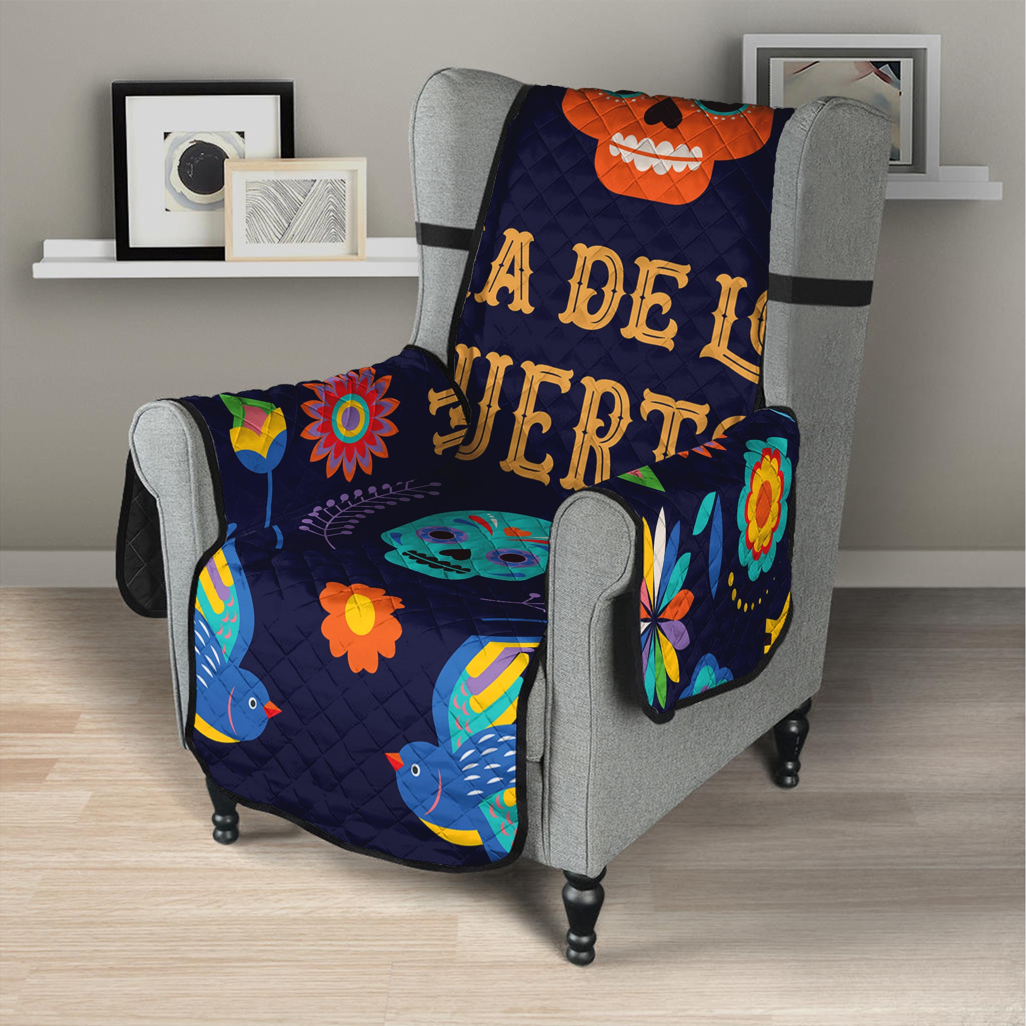 Cinco de Mayo Day Of The Dead Print Armchair Protector