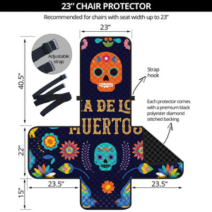 Cinco de Mayo Day Of The Dead Print Armchair Protector