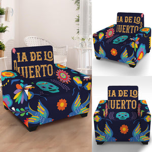 Cinco de Mayo Day Of The Dead Print Armchair Slipcover