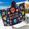 Cinco de Mayo Day Of The Dead Print Beach Sarong Wrap