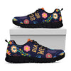 Cinco de Mayo Day Of The Dead Print Black Sneakers