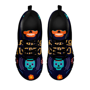 Cinco de Mayo Day Of The Dead Print Black Sneakers