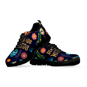 Cinco de Mayo Day Of The Dead Print Black Sneakers