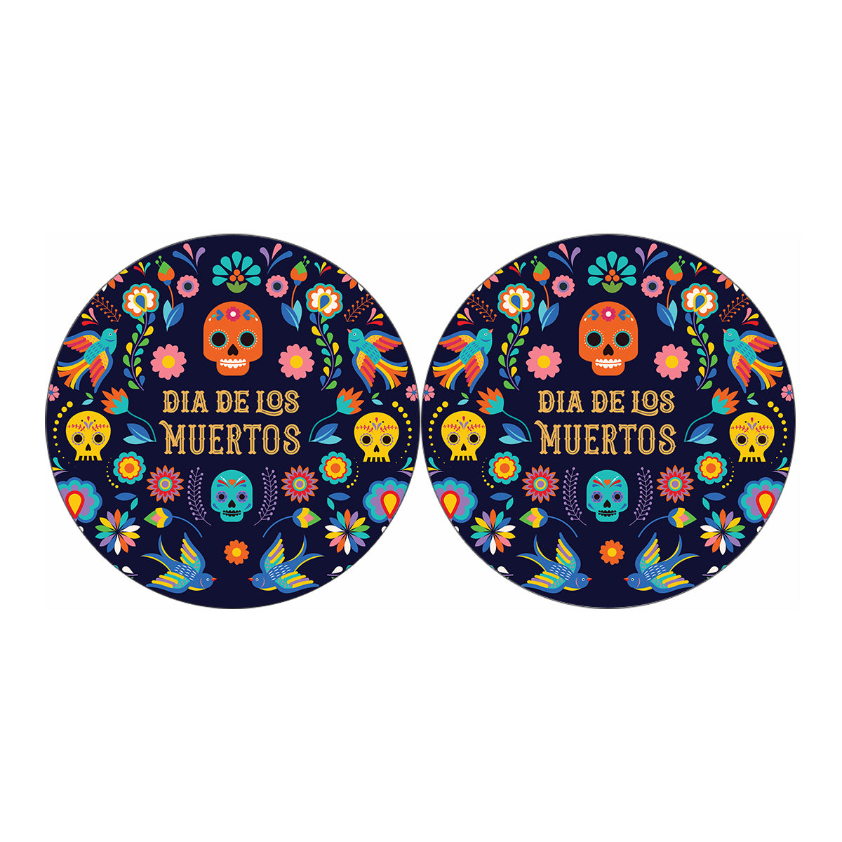 Cinco de Mayo Day Of The Dead Print Car Coasters