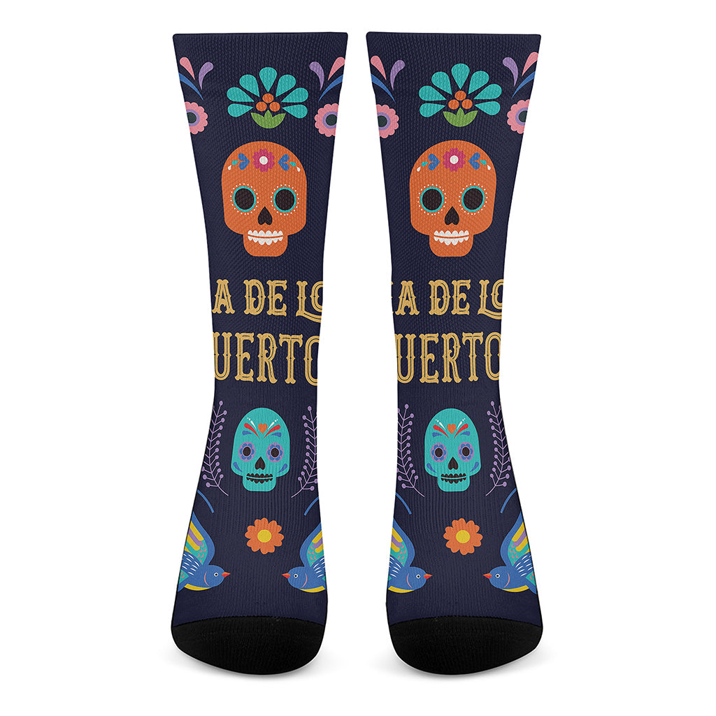 Cinco de Mayo Day Of The Dead Print Crew Socks