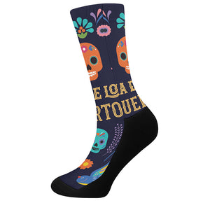 Cinco de Mayo Day Of The Dead Print Crew Socks