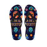 Cinco de Mayo Day Of The Dead Print Flip Flops