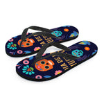 Cinco de Mayo Day Of The Dead Print Flip Flops