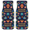 Cinco de Mayo Day Of The Dead Print Front and Back Car Floor Mats