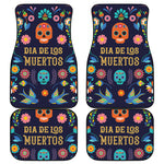 Cinco de Mayo Day Of The Dead Print Front and Back Car Floor Mats