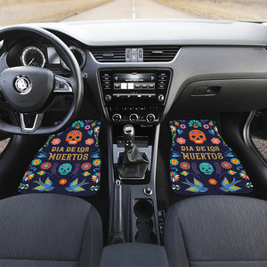 Cinco de Mayo Day Of The Dead Print Front and Back Car Floor Mats