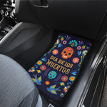 Cinco de Mayo Day Of The Dead Print Front and Back Car Floor Mats