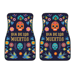 Cinco de Mayo Day Of The Dead Print Front Car Floor Mats