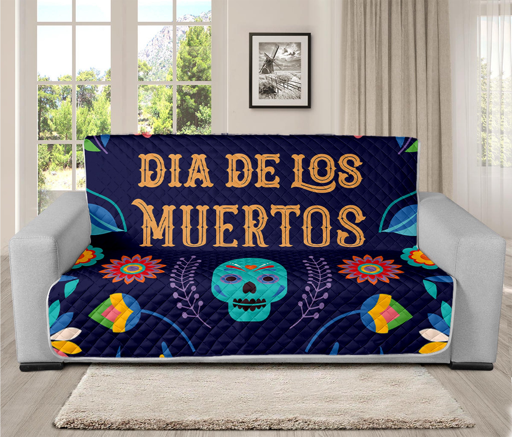 Cinco de Mayo Day Of The Dead Print Futon Protector