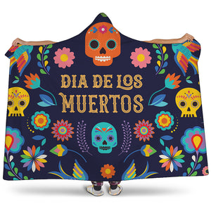 Cinco de Mayo Day Of The Dead Print Hooded Blanket