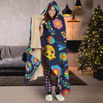 Cinco de Mayo Day Of The Dead Print Hooded Blanket