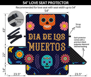 Cinco de Mayo Day Of The Dead Print Loveseat Protector