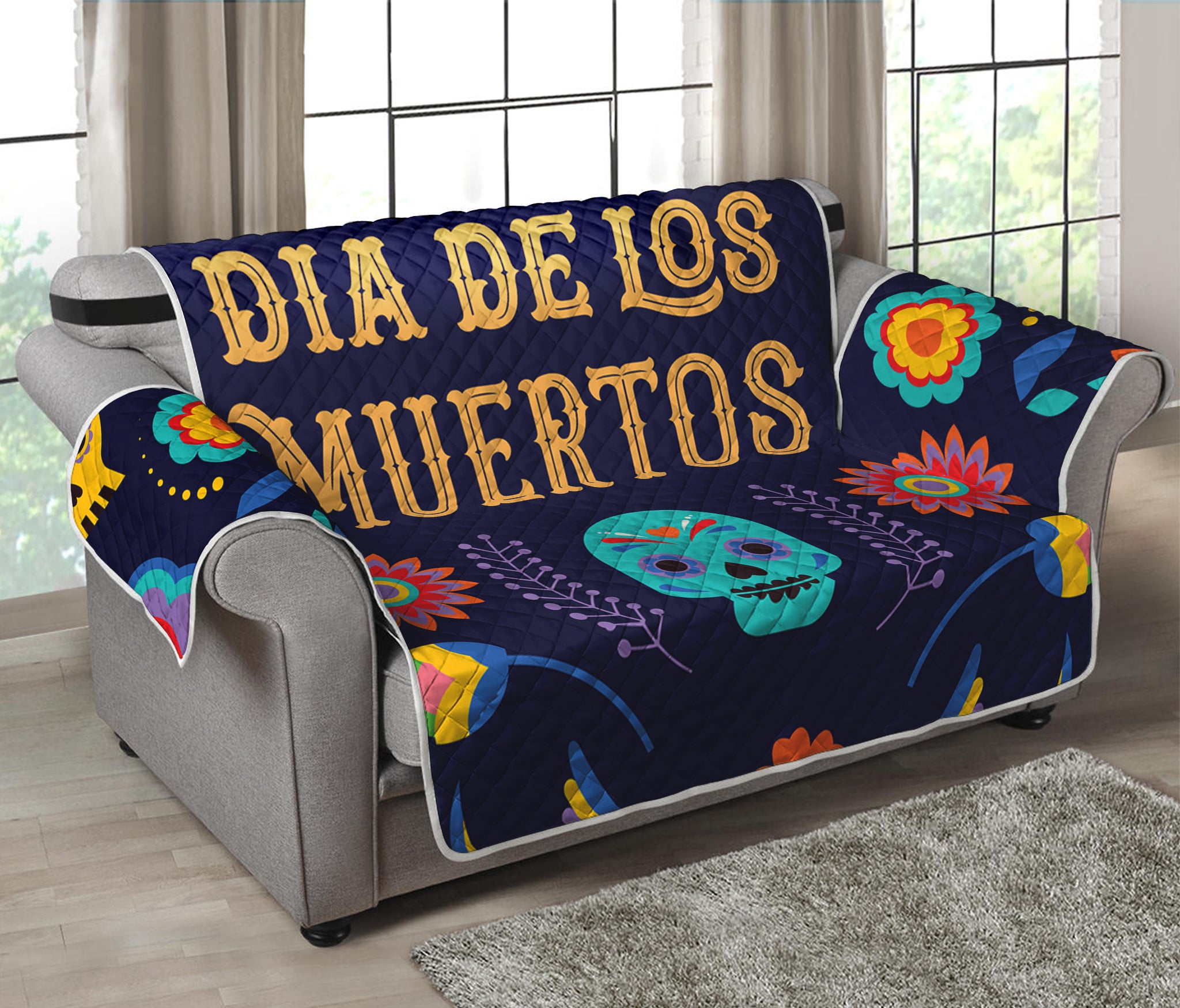 Cinco de Mayo Day Of The Dead Print Loveseat Protector