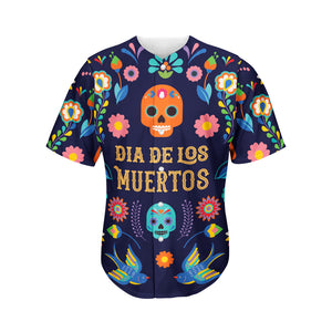 Cinco de Mayo Day Of The Dead Print Men's Baseball Jersey