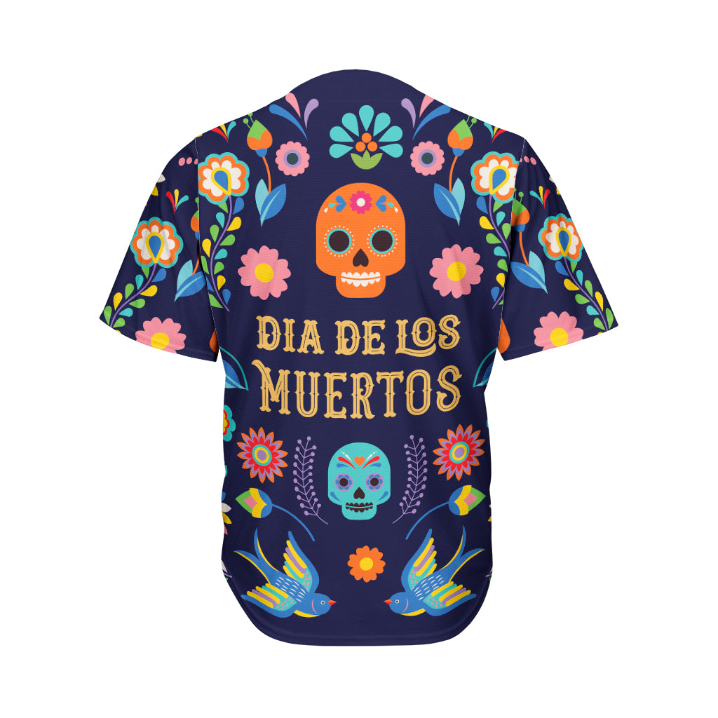 Cinco de Mayo Day Of The Dead Print Men's Baseball Jersey