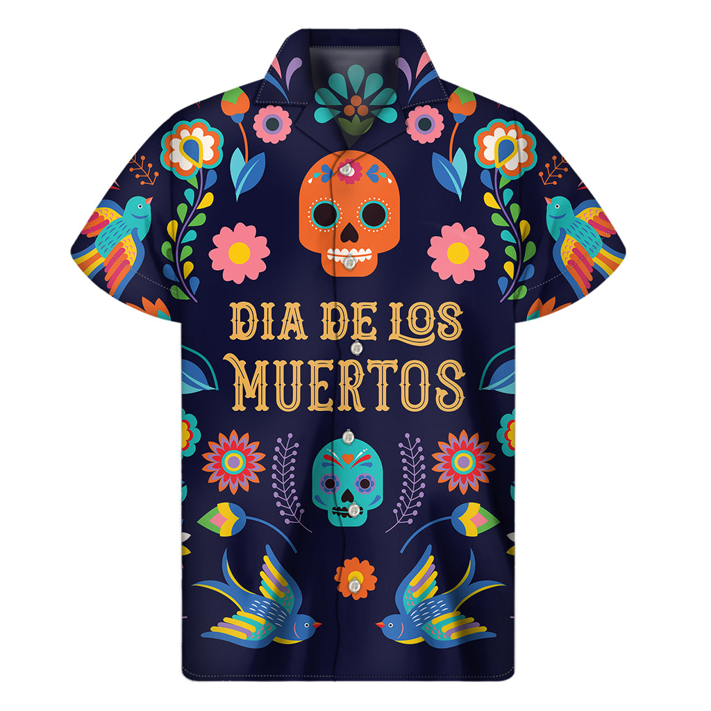 Cinco de Mayo Day Of The Dead Print Men's Short Sleeve Shirt