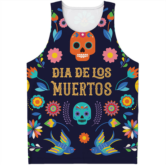Cinco de Mayo Day Of The Dead Print Men's Tank Top