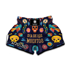 Cinco de Mayo Day Of The Dead Print Muay Thai Boxing Shorts