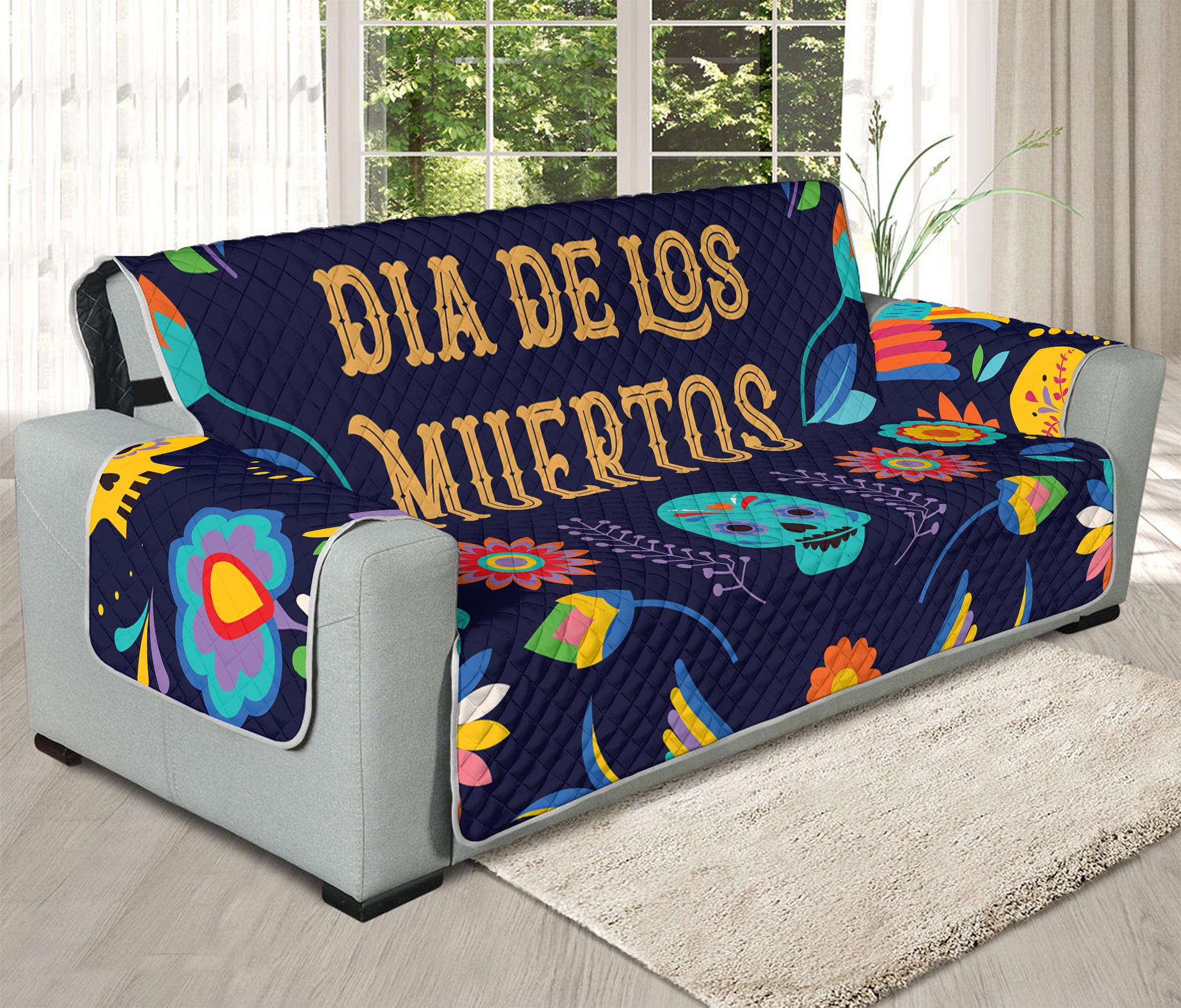 Cinco de Mayo Day Of The Dead Print Oversized Sofa Protector