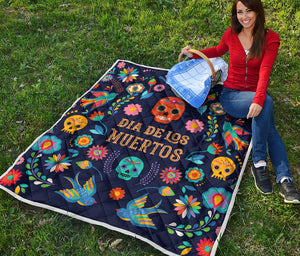 Cinco de Mayo Day Of The Dead Print Quilt