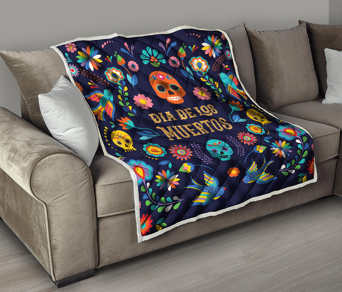 Cinco de Mayo Day Of The Dead Print Quilt