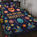 Cinco de Mayo Day Of The Dead Print Quilt Bed Set