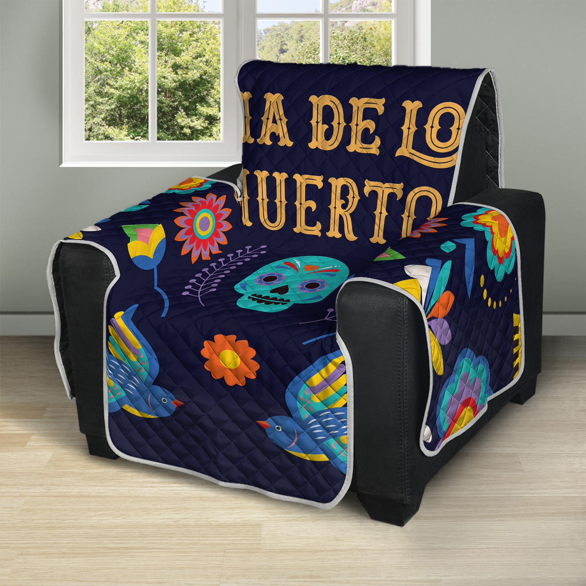 Cinco de Mayo Day Of The Dead Print Recliner Protector