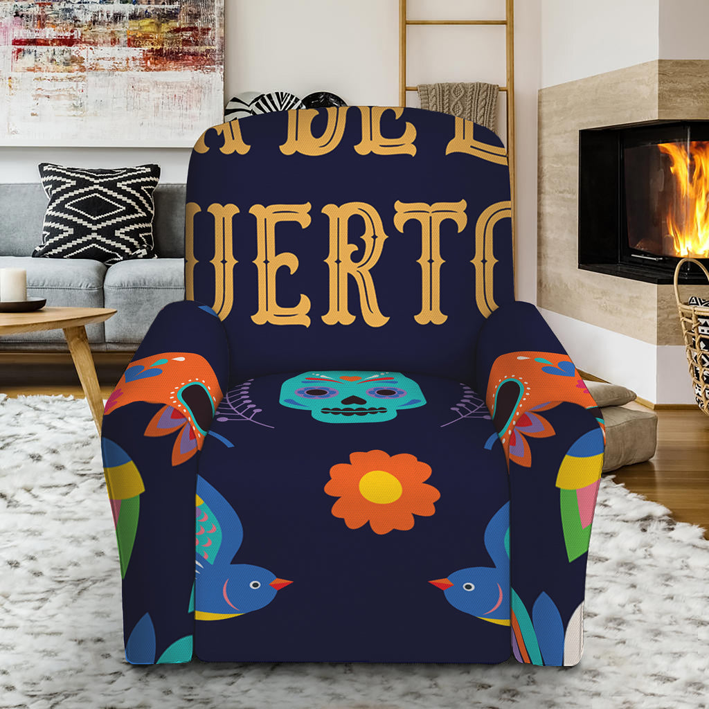 Cinco de Mayo Day Of The Dead Print Recliner Slipcover