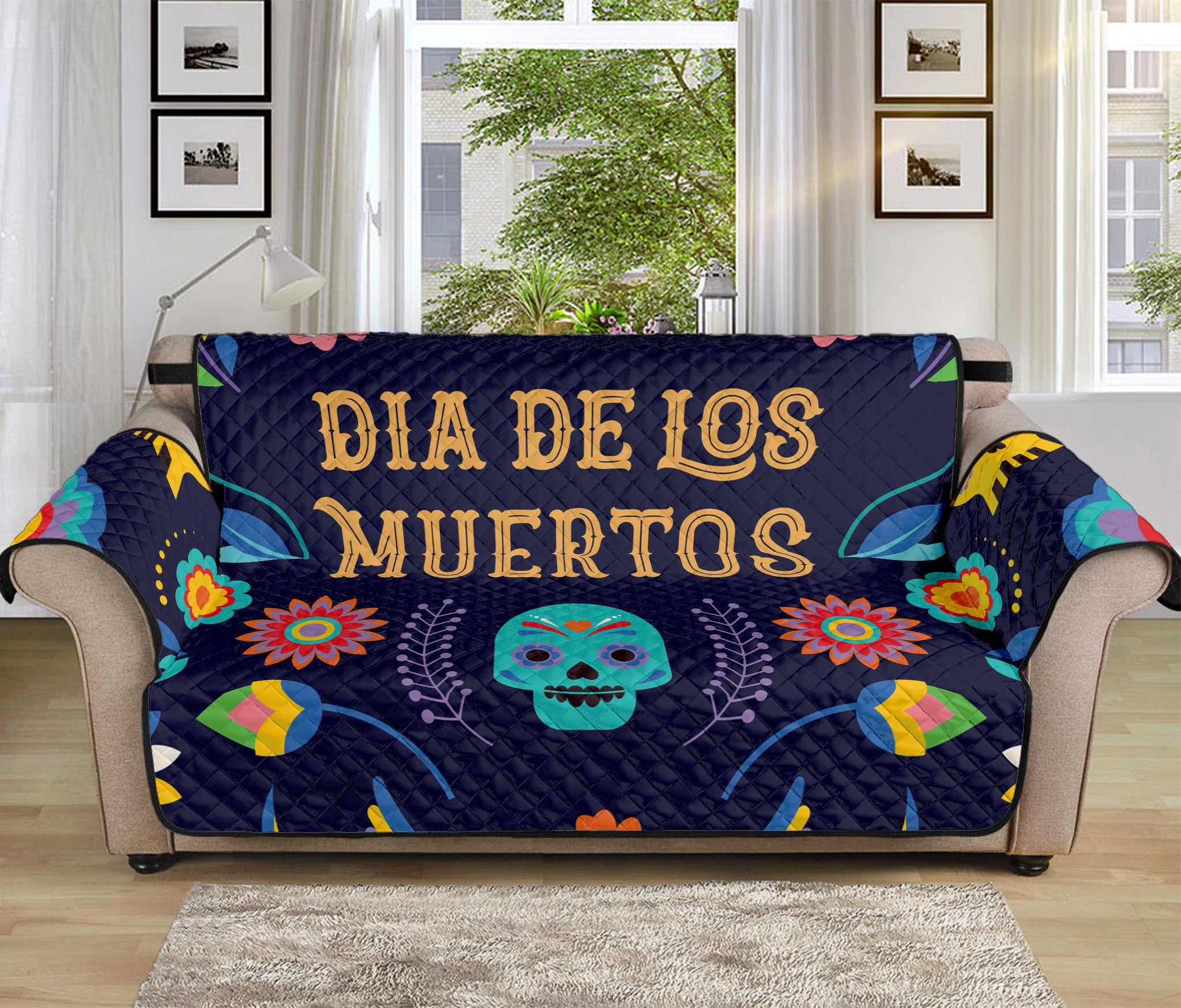 Cinco de Mayo Day Of The Dead Print Sofa Protector