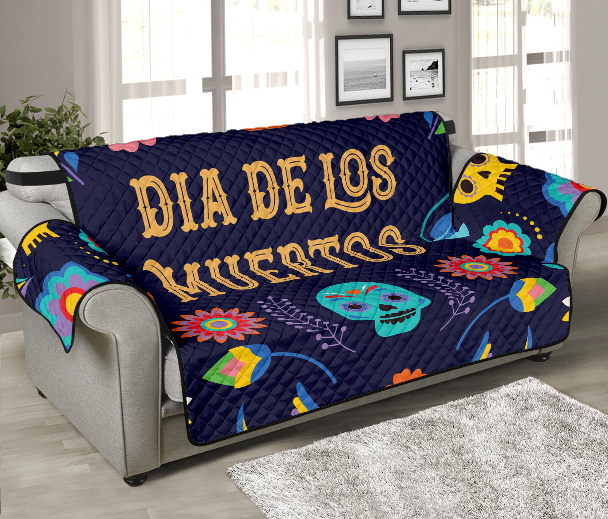 Cinco de Mayo Day Of The Dead Print Sofa Protector