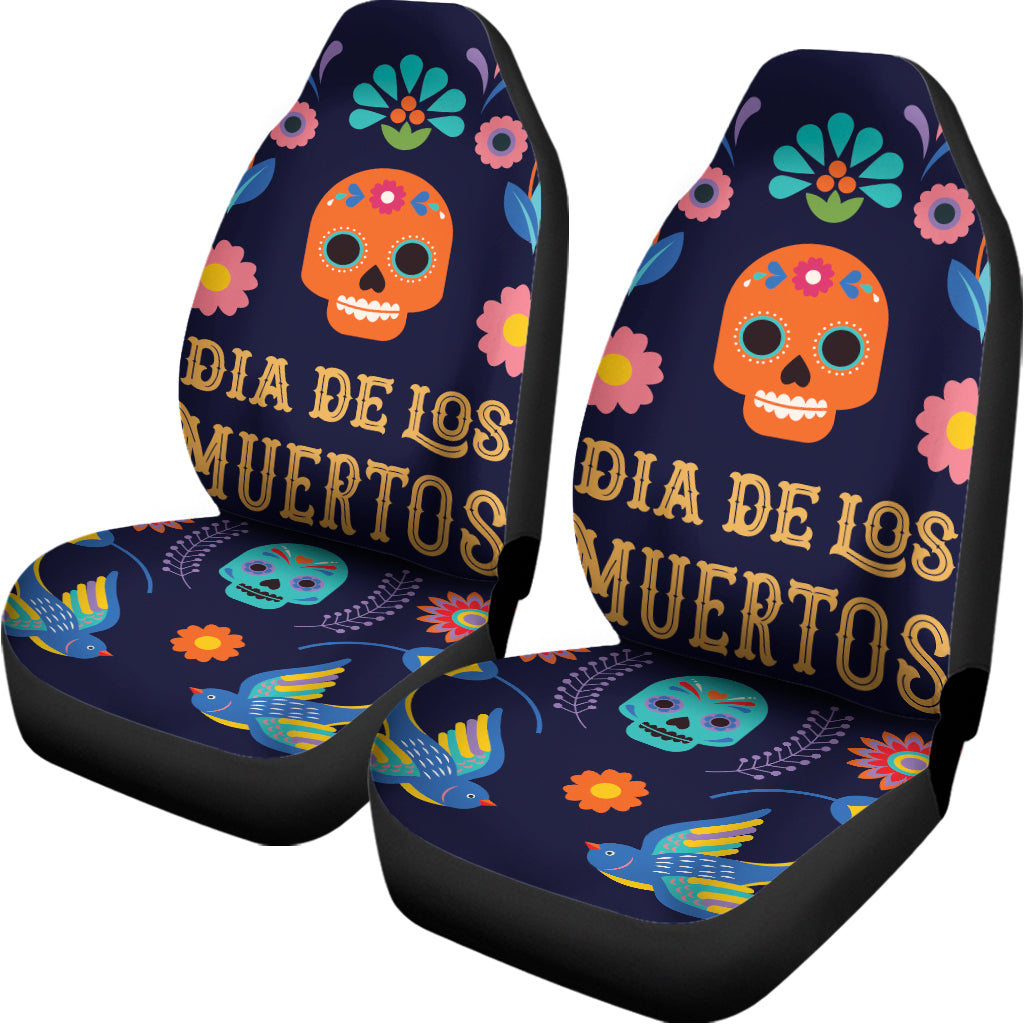 Cinco de Mayo Day Of The Dead Print Universal Fit Car Seat Covers