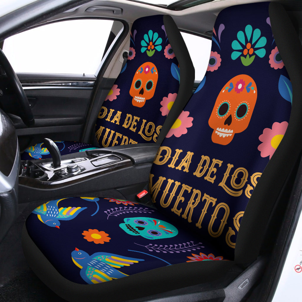 Cinco de Mayo Day Of The Dead Print Universal Fit Car Seat Covers