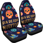 Cinco de Mayo Day Of The Dead Print Universal Fit Car Seat Covers