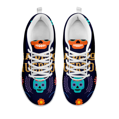 Cinco de Mayo Day Of The Dead Print White Sneakers