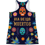 Cinco de Mayo Day Of The Dead Print Women's Racerback Tank Top