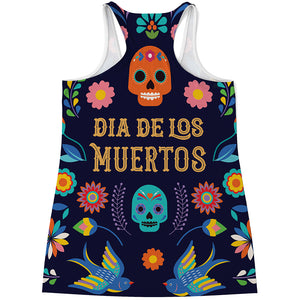 Cinco de Mayo Day Of The Dead Print Women's Racerback Tank Top