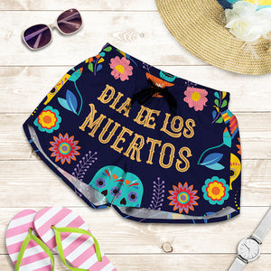 Cinco de Mayo Day Of The Dead Print Women's Shorts