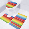 Cinco De Mayo Mexican Pattern Print 3 Piece Bath Mat Set