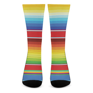 Cinco De Mayo Mexican Pattern Print Crew Socks