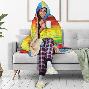 Cinco De Mayo Mexican Pattern Print Hooded Blanket