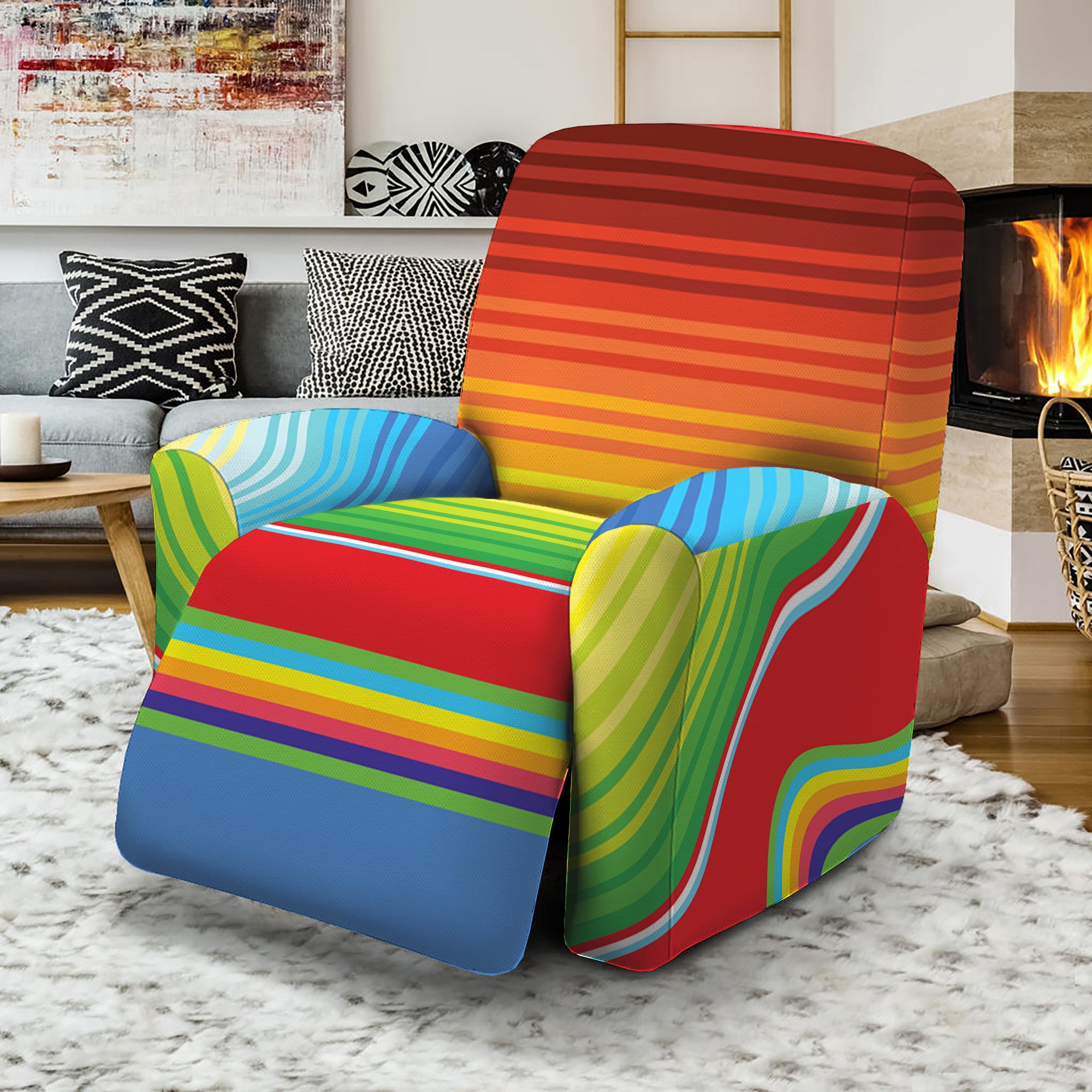 Cinco De Mayo Mexican Pattern Print Recliner Slipcover