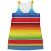 Cinco De Mayo Mexican Pattern Print Women's Racerback Tank Top